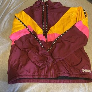 Victoria secret pink. Wind breaker. Size M/L. Can probably fit XL as well.